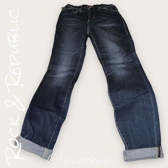 Rock & Republic High Roller High Rise Skinny Jeans | Legging | READ | Size 4 - Picture 5 of 14